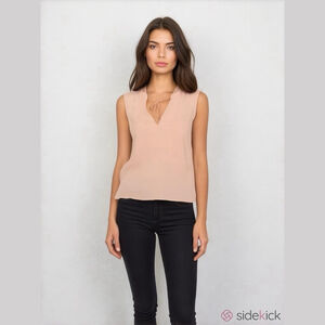 Torrid Sleeveless Tie Keyhole Blouse Pink Blush Large